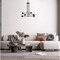 Designers Fountain Norro 60 Watt 6 Light Matte Black Linear Pendant with Clear Glass Shade D290C-6CH-MB - alternate 2
